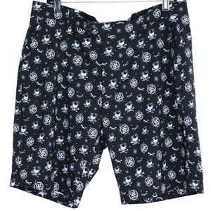 G/Fore Men 36 x 9.5 Maverick Hybrid Skulls Printed Golf Performance Shorts G1079